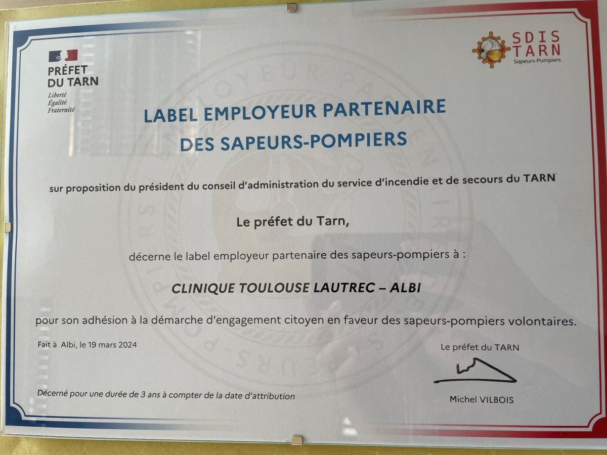 Label employeur partenaire des sapeurs-pompiers